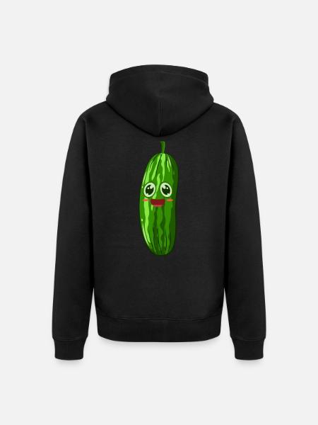 Cucumber pickle - Unisex Premium Organic Zip Hoodie - black