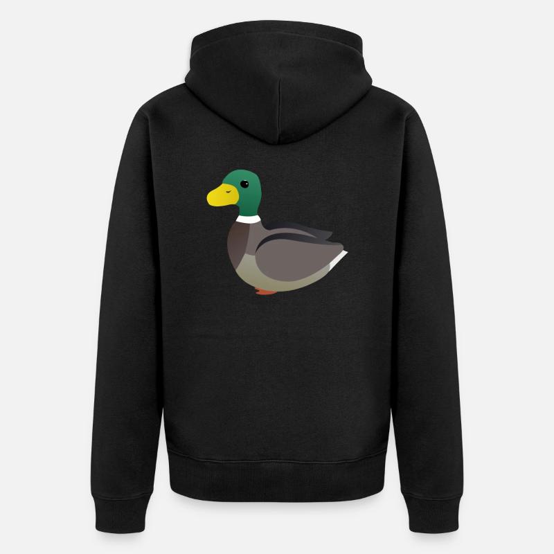 Enfants mignons de canard - Veste à capuche bio Premium Unisexe - noir