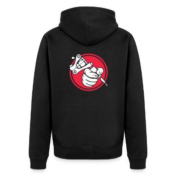 Tatoueur - Veste à capuche bio Premium Unisexe - noir - Dos - Nico (187cm)