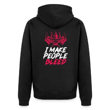Tattoo tattooed tattoos tattooist gift - Unisex Premium Organic Zip Hoodie - black - Back - Nico (187cm)
