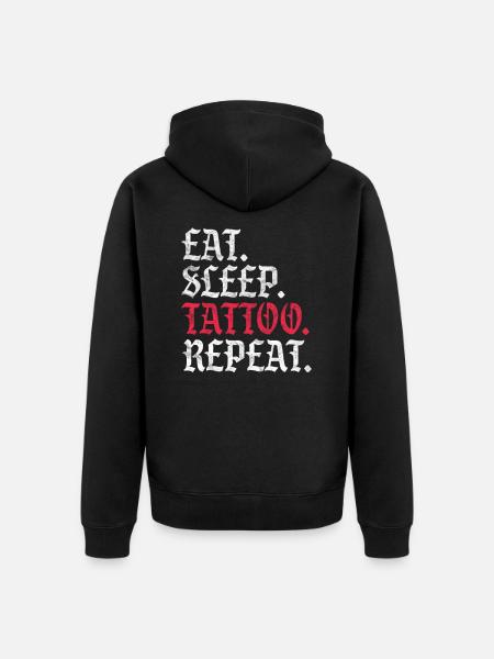 Tattoo tattooed tattoos tattoo gift - Unisex Premium Organic Zip Hoodie - black