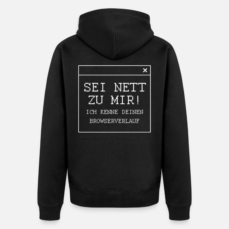 Informatiker Spruch - Unisex Premium Bio Zip Hoodie - Schwarz
