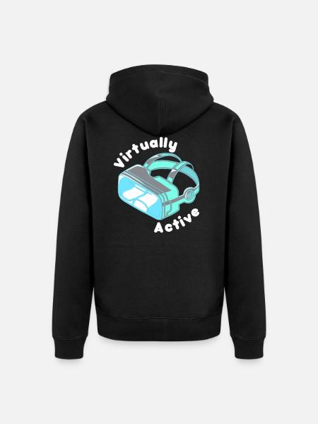 VR glasses - Unisex Premium Organic Zip Hoodie - black