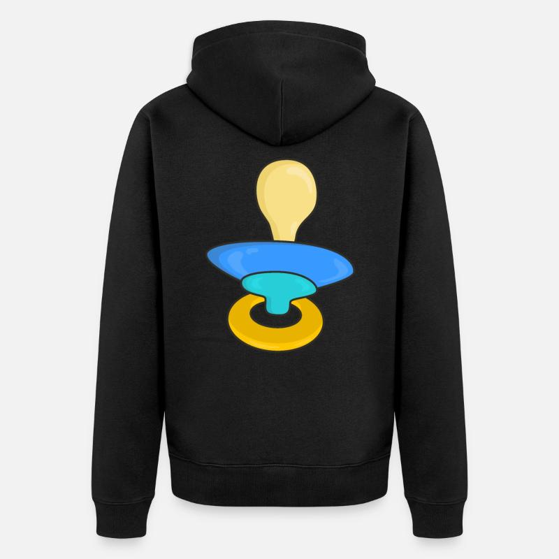 Sucette bébé - Veste à capuche bio Premium Unisexe - noir