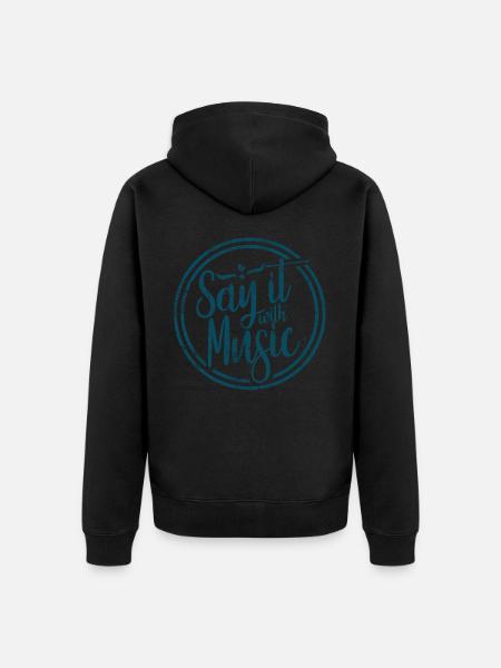 Music musician - Unisex Premium Organic Zip Hoodie - black