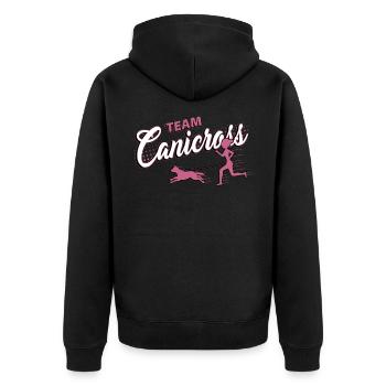 canicross, chien de canicross, court - Veste à capuche bio Premium Unisexe - noir - Dos - Nico (187cm)