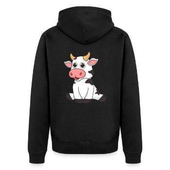 Éleveur de vache - Veste à capuche bio Premium Unisexe - noir - Dos - Nico (187cm)
