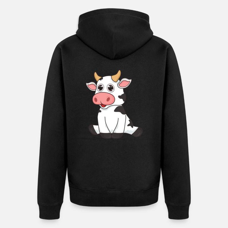 Éleveur de vache - Veste à capuche bio Premium Unisexe - noir