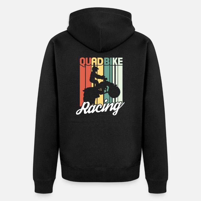 Quad - Unisex Premium Bio Zip Hoodie - Schwarz