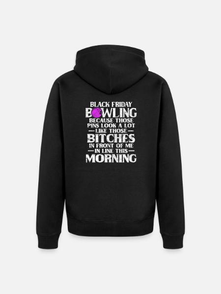 Bowling Black Friday - Veste à capuche bio Premium Unisexe - noir