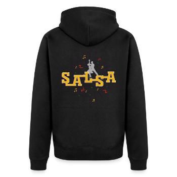 Salsa, Salsa puerto rico, Kuba - Veste à capuche bio Premium Unisexe - noir - Dos - Nico (187cm)
