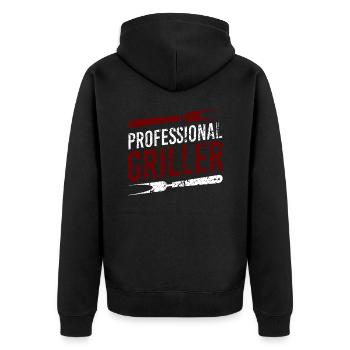 Gril professionnel - Veste à capuche bio Premium Unisexe - noir - Dos - Nico (187cm)