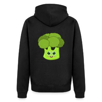 brocoli - Veste à capuche bio Premium Unisexe - noir - Dos - Nico (187cm)
