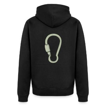 Grimpeur d'escalade mousqueton - Veste à capuche bio Premium Unisexe - noir - Dos - Nico (187cm)