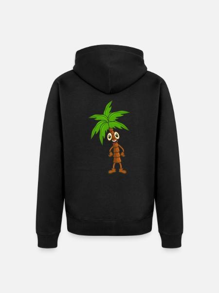 Palm tree - Unisex Premium Organic Zip Hoodie - black