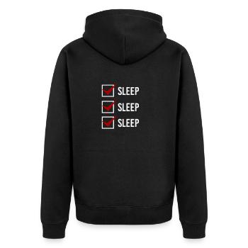 Sleep Sleep Sleep - Unisex Premium Organic Zip Hoodie - black - Back - Nico (187cm)