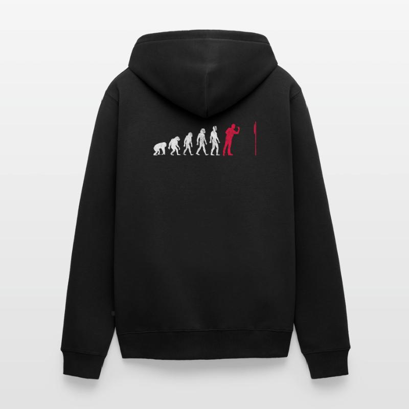 Darts Evolution Darts Evolution Bullseye Gift Unisex Premium Organic Zip Hoodie