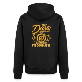 Dart Darts Bullseye Dartboard Dart Gift - Veste à capuche bio Premium Unisexe - noir - Dos - Nico (187cm)