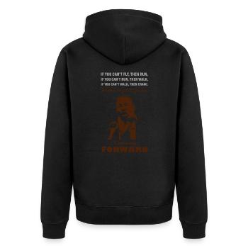 luther, luther mlk day, Martin Luther King - Unisex Premium Bio Zip Hoodie - Schwarz - Hinten - Nico (187cm)