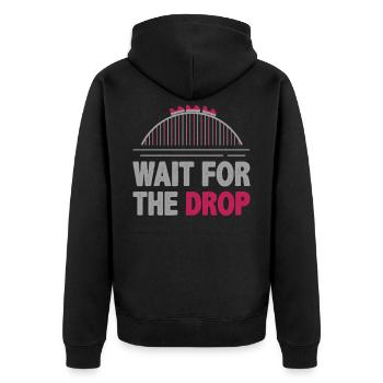 Roller coaster, roller coaster G forces, roller coaster park - Unisex Premium Organic Zip Hoodie - black - Back - Nico (187cm)