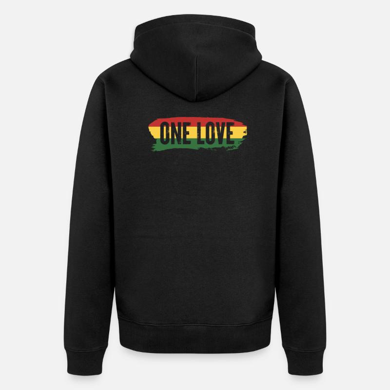Rasta - Unisex Premium Bio Zip Hoodie - Schwarz