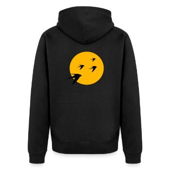 Oiseaux oiseau soleil - Veste à capuche bio Premium Unisexe - noir - Dos - Nico (187cm)