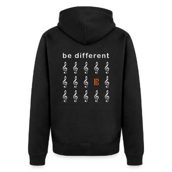 Alt key Different viola bass bassist - Unisex Premium Organic Zip Hoodie - black - Back - Nico (187cm)