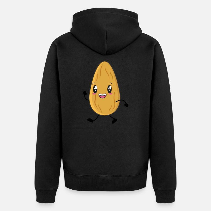 amande - Veste à capuche bio Premium Unisexe - noir