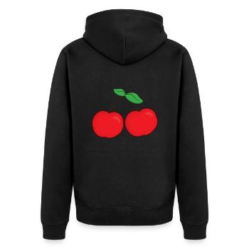Cerises - Veste à capuche bio Premium Unisexe - noir - Dos - Nico (187cm)