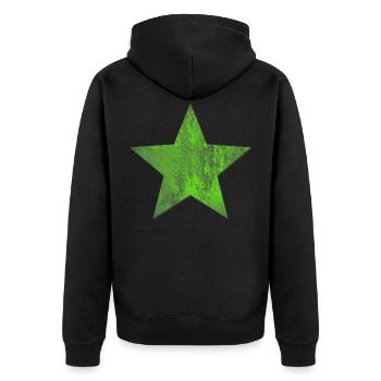 Étoile verte 5 cinq - Veste à capuche bio Premium Unisexe - noir - Dos - Nico (187cm)