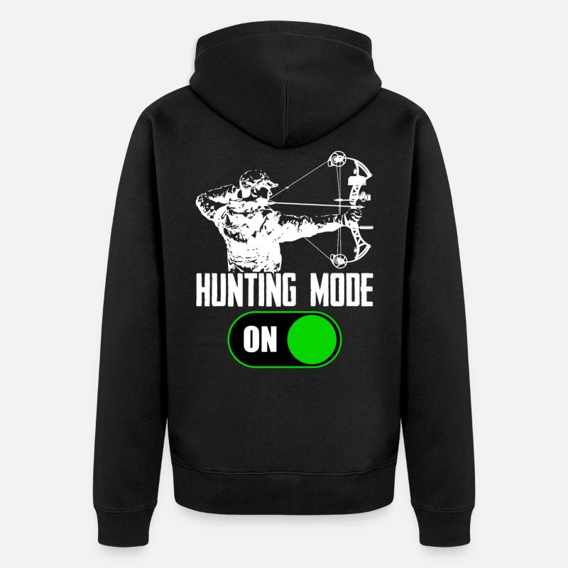 Bogenschießen Jagd Bogen pfeil Bogenschützen - Unisex Premium Bio Zip Hoodie - Schwarz