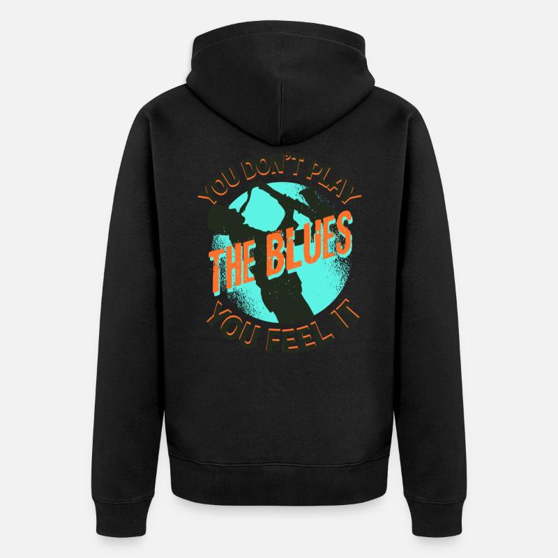 Saxophone de blues - Veste à capuche bio Premium Unisexe - noir