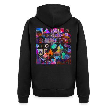 Maori - Aztec - Maya - Tribal tatouage tendance Inca - Veste à capuche bio Premium Unisexe - noir - Dos - Nico (187cm)