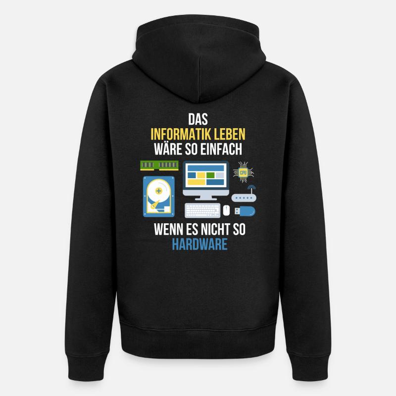 Informatiker - Unisex Premium Bio Zip Hoodie - Schwarz