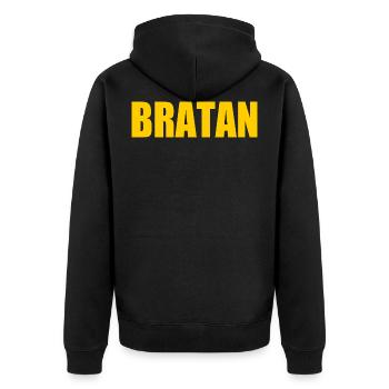 Bratan - Veste à capuche bio Premium Unisexe - noir - Dos - Nico (187cm)