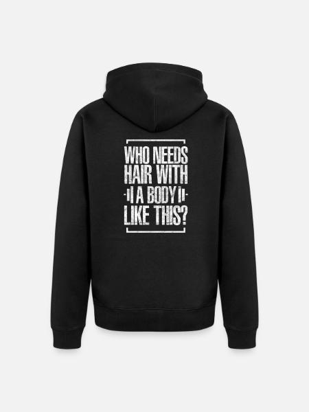fitness - Unisex Premium Organic Zip Hoodie - black