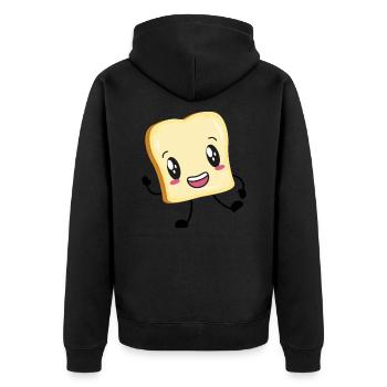 pain grillé - Veste à capuche bio Premium Unisexe - noir - Dos - Nico (187cm)