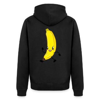 banane - Veste à capuche bio Premium Unisexe - noir - Dos - Nico (187cm)