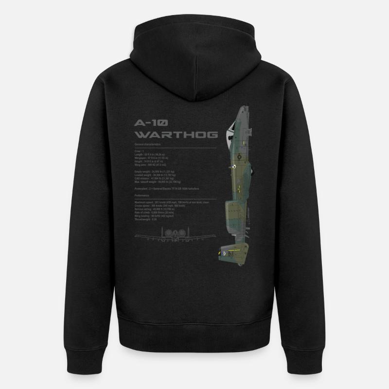 A-10 WARTHOG - AS2012 - Veste à capuche bio Premium Unisexe - noir