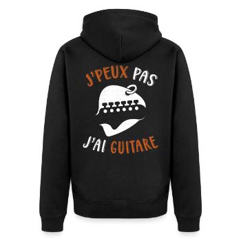 Cadeau pour Guitariste | Humour Guitare | Rock Mus - Veste à capuche bio Premium Unisexe - noir - Dos - Nico (187cm)