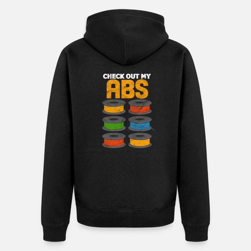 3d Drucker - Unisex Premium Bio Zip Hoodie - Schwarz