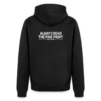 Schwangerschaft Vater Baby Papa Schwanger Geschenk - Unisex Premium Bio Zip Hoodie - Schwarz - Hinten - Nico (187cm)