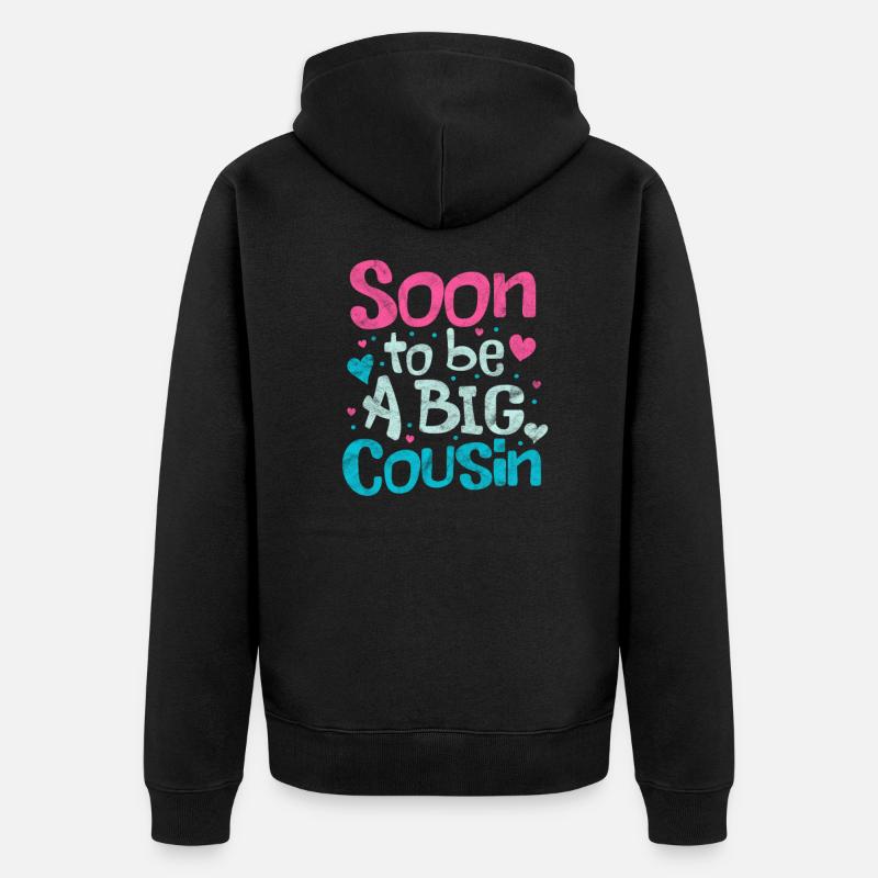 Grossesse grosse cousine - Veste à capuche bio Premium Unisexe - noir