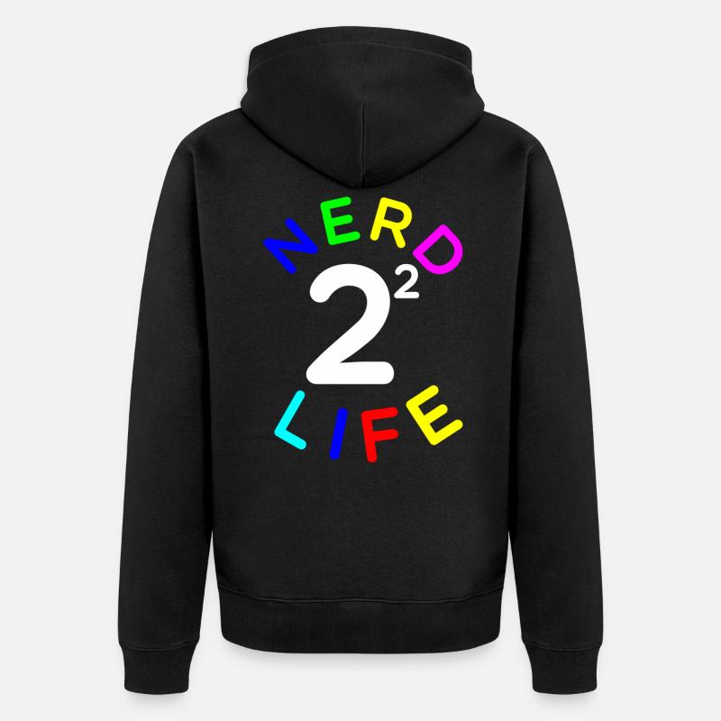 Nerd Math Life - Veste à capuche bio Premium Unisexe - noir