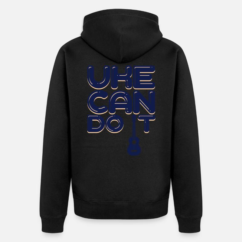 ukulélé - Veste à capuche bio Premium Unisexe - noir