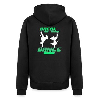 Break dance - Veste à capuche bio Premium Unisexe - noir - Dos - Nico (187cm)