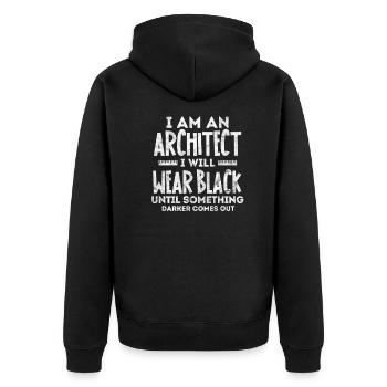 architecte - Veste à capuche bio Premium Unisexe - noir - Dos - Nico (187cm)