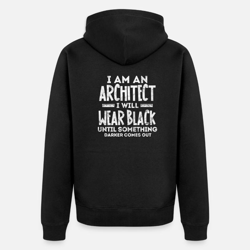 architecte - Veste à capuche bio Premium Unisexe - noir