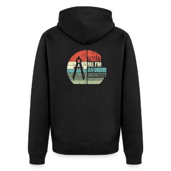 architecte - Veste à capuche bio Premium Unisexe - noir - Dos - Nico (187cm)