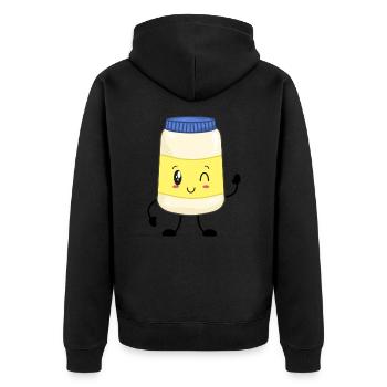 Mayonnaise - Veste à capuche bio Premium Unisexe - noir - Dos - Nico (187cm)